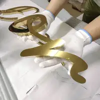 Benutzer definierte goldene gefertigte 3D Edelstahl Kanal Buchstaben Zeichen Outdoor Edelstahl Logo Zeichen