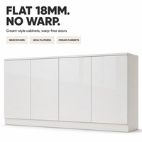 Panneau de fibres à densité moyenne en mélamine blanche de 18 mm, utilisé pour les portes d'armoires de cuisine de luxe