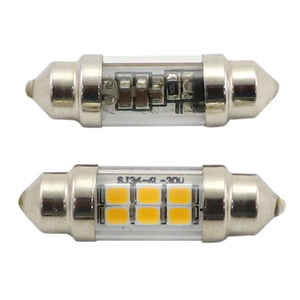 Midcars โคมไฟ LED อ่านหนังสือสำห<span class=keywords><strong>รับ</strong></span><span class=keywords><strong>รถ</strong></span>ยนต์, โคมไฟป้ายทะเบียน C5W 12-24โวลต์50-100LM ความสว่างสูงหลอดไฟแอลอีดีสองแฉก2ปี - Product Image 4