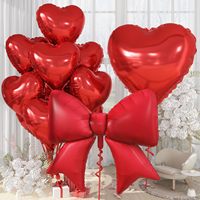Kit de ballons en aluminium en forme de cœur avec grand nœud mignon et ballons en latex pastel pour révélation du sexe, fête prénuptiale, décoration d'anniversaire