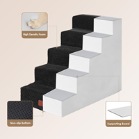 Escalier pour chien pour lit surélevé 22,5 po de hauteur, marchepieds 5 marches pour lit, rampes antidérapantes et équilibrées pour petits chiens et chats, rampe intérieure pour animaux de compagnie