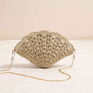 Nuevo Bolso de Playa de Paja con Forma de Concha para Mujer, Hecho a Mano, Estilo Cruzado - Product Image 2