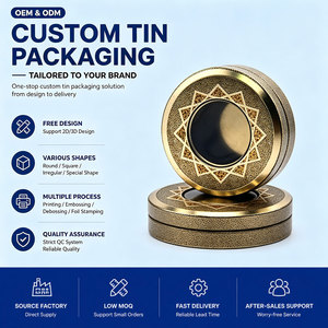 <span class=keywords><strong>Mini</strong></span> caja de <span class=keywords><strong>lata</strong></span> de Metal personalizada, embalaje de azafrán de grado alimenticio con tapa de ventana de plástico para latas de galletas de pastel de Chocolate y caramelo de té de azafrán - Product Image 1
