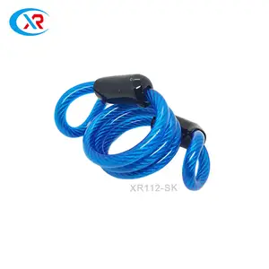 Pasokan pabrik kabel elastis Spiral kawat gulung tali alat Lanyard dengan lengan plastik warna-warni