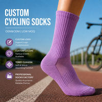 Chaussettes en tissu éponge personnalisées, faible MOQ, jacquard, logo OEM ODM, chaussettes de sport athlétiques pour la course à pied, le fitness, le basketball, le tennis