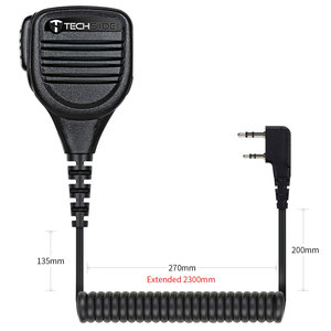 Factory Price TechSide TSMIC5 Waterproof Shoulder Speaker <b>Microphone</b> with PTT Jack 3.5 mm Rotatable Clip Compatible Made China - Product Image 2