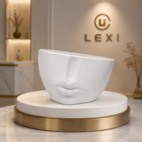 Lot de 5 vases en céramique nordique, en grès moucheté bicolore, pour table, avec logo personnalisé, OEM, décoration intérieure, vente en gros, moderne