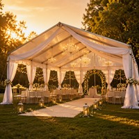 Tente de mariage toutes tailles INTENTS avec pare-soleil, tissu PVC transparent, paroi en verre, chapiteau pour événements