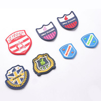 Étiquettes en caoutchouc en gros, lettres 3D personnalisées, logo, nom, patchs en silicone souple transparent, transfert thermique lavable pour sacs, chaussures