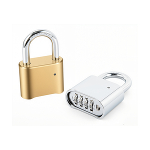 <span class=keywords><strong>Candado</strong></span> Mecánico de Combinación de 4 Dígitos, Color Dorado y Plateado, Resistente al Agua, <span class=keywords><strong>Candado</strong></span> sin Llave de Alta Resistencia - Product Image 1