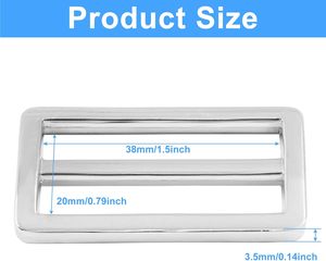 Boucles coulissantes métalliques en alliage de zinc pour sangles, attaches à trois glissières pour sangles en toile - Product Image 3