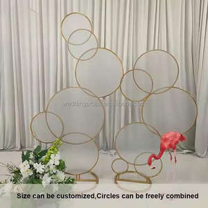 Modelli esplosivi prato all'aperto decorazione fase di nozze forma geometrica LED sfondo di metallo - Product Image 2