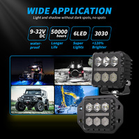 Projecteur LED 3 pouces 1428LM, faisceau combiné spot et large, DRL ambre, éclairage de travail tout-terrain, étanche IP68, 9V 36V, pour camion, VTT, UTV, SUV, 4x4