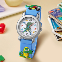 WJ-11486 Montre-bracelet à quartz pour enfant avec bracelet en silicone à motif de dessin animé, mignonne, en gros, en stock, cadeau pour enfant