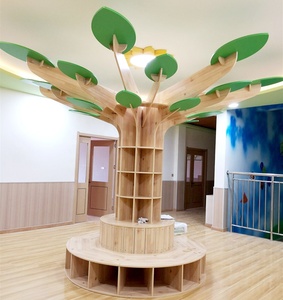 Moetry hiện đại hình cây kệ sách sáng tạo bằng gỗ đọc sách đồ nội thất phòng học thư viện trẻ em nhà trẻ Nhà sách mẫu giáo - Product Image 5