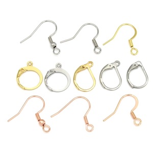 Ganchos para pendientes de acero inoxidable en forma de U, estilo francés, para la fabricación de pendientes, chapados en oro, plata y oro rosa, accesorios para joyería. - Product Image 1