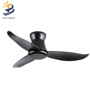 52 Inch Cấu Hình Thấp Quạt Trần Hiện Đại Bắc Âu Màu Đen 3 Lưỡi Có Thể Đảo Ngược <span class=keywords><strong>DC</strong></span> Động Cơ Thông Minh Điều Khiển Từ Xa Quạt Trần - Product Image 1