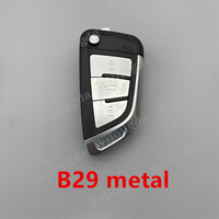 Clé télécommande KEYDIY série B KD B25 B27-3 B27-4 B28 B29 B30 METAL B33 B34 pour KD900 KD-X2 KD-MAX Noir/Argent