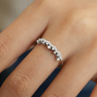 Bague d'éternité de luxe en argent sterling 925 VVS de haute qualité, personnalisée, avec moissanite inaltérable, pour fiançailles, fête ou mariage, avec certificat GRA