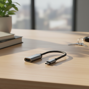 <span class=keywords><strong>Convertidor</strong></span> <span class=keywords><strong>de</strong></span> Tipo C a HDMI <span class=keywords><strong>de</strong></span> Alta Definición 4K 60Hz, con Trenzado <span class=keywords><strong>de</strong></span> Nailon, Chapado en Oro, Aleación <span class=keywords><strong>de</strong></span> Aluminio, Duplicación <span class=keywords><strong>de</strong></span> Pantalla <span class=keywords><strong>para</strong></span> Monitor y Proyector - Product Image 1