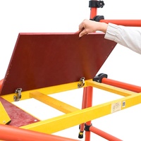 Échelles de plateforme isolées de haute qualité RunZe RZMS pour l'extérieur, échafaudages, roues en plastique renforcé de fibre de verre, non conductrices