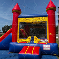 Château plein d'entrain gonflable de videur de joyeux anniversaire des enfants sautant la maison pour des fêtes d'anniversaire et la récréation