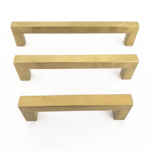Kastdeur & Keukenkast 12X12 Mm Lade Borstel Messing Goud Vierkante Pull Rvs Handvat - Product Image 3