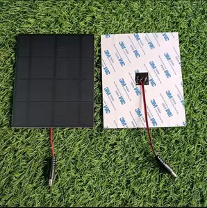 中国小型太阳能电池板制造商光伏电池板即插即用DC迷你太阳能电池6伏3瓦带插头面板