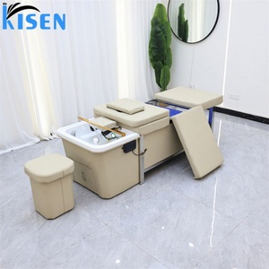 KISEN Lit de beauté de luxe avec réservoir d'eau intégré, table de massage sans tuyauterie, lit de lavage de cheveux, réservoir d'eau de grande capacité 90L, lit de lavage de cheveux pour salon de coiffure - Product Image 1