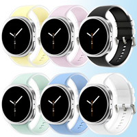 Bracelet en silicone souple pour Samsung Galaxy Watch 9 8 44mm 40mm 8 Classic 46mm, bracelet de remplacement pour Galaxy Watch8