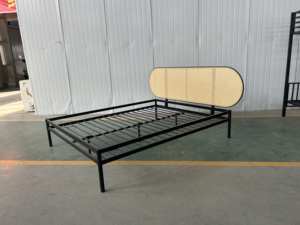 <span class=keywords><strong>Lit</strong></span> en fer de style campagne européenne, noir, vintage, style princesse, <span class=keywords><strong>lit</strong></span> <span class=keywords><strong>double</strong></span> en métal, structure KD - Product Image 4