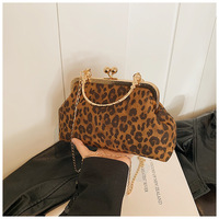 Sac à main rétro à fermoir à pression, imprimé léopard, élégant, imprimé animal, sac à bandoulière, fêtes, mariages, rendez-vous galants, usage quotidien, sac à main tendance