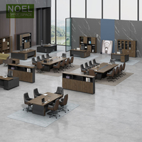 Ensemble de bureau et de chaise de direction en bois en forme de L, mobilier de bureau classique, bureaux de mobilier de bureau
