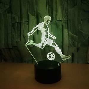 Football Player Shape Soccer <strong>Table</strong> Lamp with 3D Acrylic Plate USB Indoor LED Night <strong>Light</strong> for Bedroom Bedside Decoration - Product Image 5