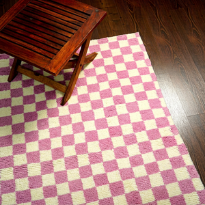 Tapis en laine fait main moderne tendance esprit bohème infusé tapis en laine moderne tissé à la main pour la maison - Product Image 1