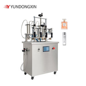 Machine de remplissage de toner cosmétique industrielle, quatre têtes, remplisseuse semi-automatique sous vide, maquillage, <span class=keywords><strong>eau</strong></span>, soin de la peau, produit en plastique, verre - Product Image 1