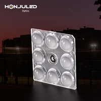 HONJU Lentille optique LED multi-usage 8-en-1 pour extérieur, lentille PMMA haute précision pour projets d'éclairage, vente en gros