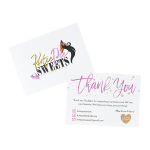 Tarjetas de Agradecimiento Elegantes con Fuentes Artísticas, Papel Kraft con Acabado Duradero para Experiencias Memorables con el Cliente, Latitude - Product Image 3