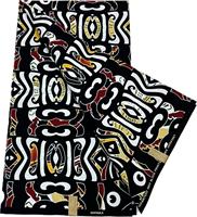 Kain Katun Kitenge Tekstil Berkualitas Tinggi 6 Yard Veritable DISCO, Kain Cetak Lilin Afrika Etnik, Kain Cetak Geometris Abstrak