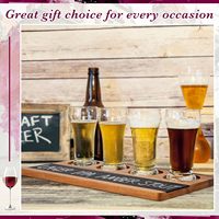 Houten shotglazenhouder rechthoekig whisky flight board 8 speksteen krijtjes set roestbestendig sportief vintage design bar tool