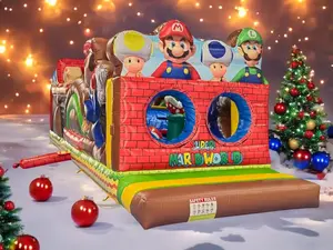 Location de parcours d'obstacles <span class=keywords><strong>Mario</strong></span> Brothers de 35 pieds |   Aventure gonflable à double piste - Product Image 6