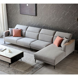 Set <span class=keywords><strong>di</strong></span> Divani Moderni in Tessuto, Mobili Componibili, Divano Angolare a L per Soggiorno, Arredamento per Appartamenti - Product Image 2