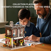 Brick Yue 66055 - Magasin d'antiquités - Vue sur la rue - Bâtiment rétro - Blocs de construction éducatifs difficiles à assembler - Jouets pour enfants