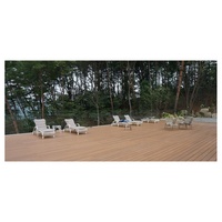 Planches de terrasse extérieures en bois composite Texture bois Revêtement de sol Pas cher Artificiel Bois dur Wpc Terrasse