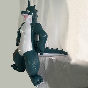 ชุดสัตว์เป่าลมรูปมังกรสีฟ้าชุดใส่เพื่อความบันเทิงสำหรับงานปาร์ตี้งานอดิเรกพิเศษชุดพีวีซีการ์ตูนสีฟ้า - Product Image 4