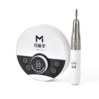 Mini perceuse à ongles professionnelle rechargeable en acier inoxydable 30000 tr/min, petite machine de polissage portable pour manucure