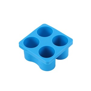 Silicone Cake Mold 4 Cavity Round Royal Blue Baking Mold For DIY Mousse Cake - Product Image 1