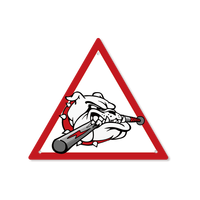 Conception personnalisée de haute qualité impression UV triangle étain plaque métal animaux signe pour la décoration murale