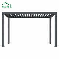 Pergola motorisée en aluminium imperméable pour patio, mobilier de jardin, gazebo à lames orientables, bioclimatique