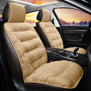 Coussins de siège de <span class=keywords><strong>voiture</strong></span> de luxe d'hiver HH-61, ensemble complet pour sièges avant conducteur et passager, <span class=keywords><strong>en</strong></span> peluche chaude, coton PP, housse de siège 2 pièces universelle - Product Image 1